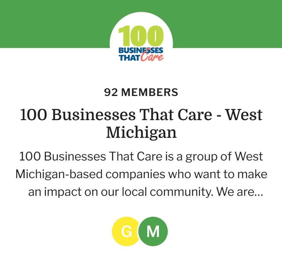100 Businesses That Care- West Michigan