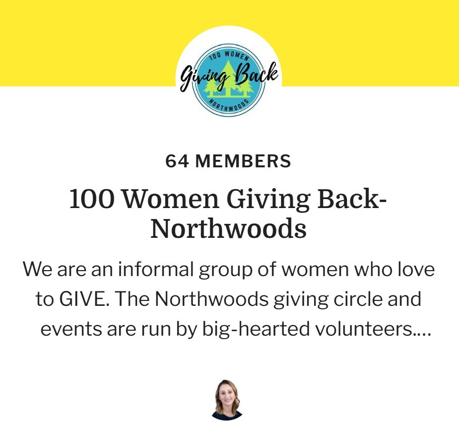 100 Women Giving Back- Northwoods
