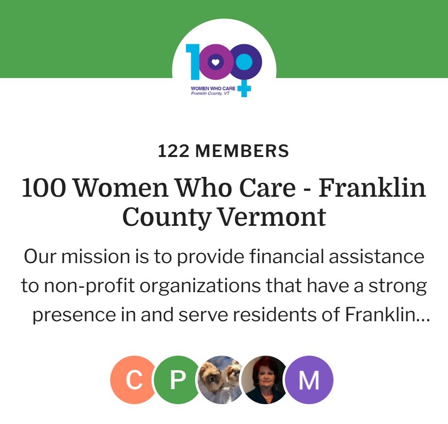 100 Women Who Care - Franklin County Vermont