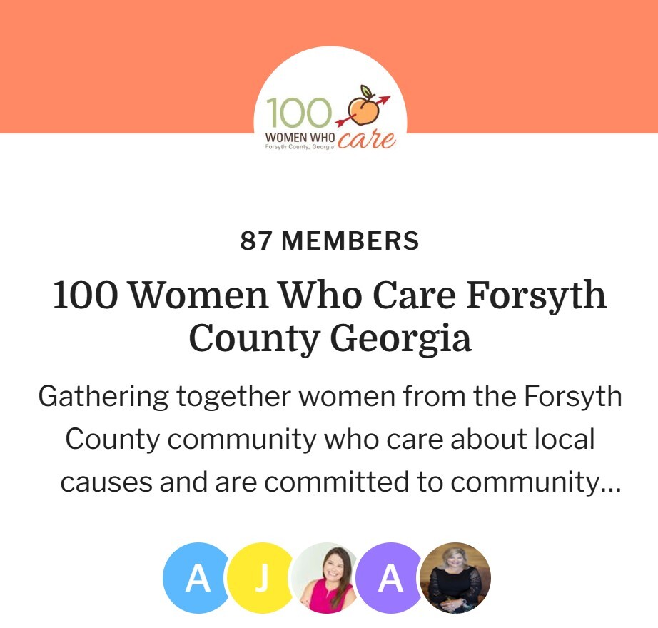 100 Women Who Care Forsyth County Georgia